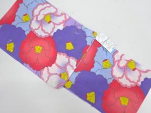 未使用品　椿模様浴衣